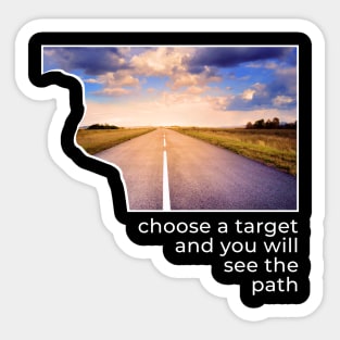 Choose a target and you will see the path Sticker